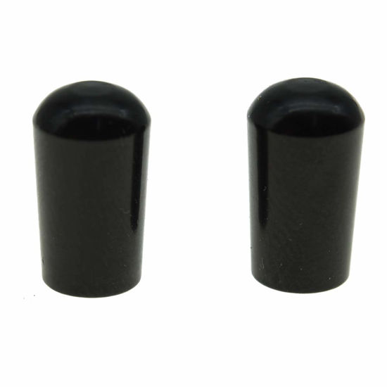 Picture of KAISH 2pcs Black Metric M4 METAL LP Guitar Toggle Switch Tip 3 Way Pickup Switch Knob for Epiphone