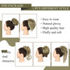 Picture of HMD 5 Pieces Messy Hair Bun Hairpiece Tousled Updo for Women Hair Extension Ponytail Scrunchies with Elastic Rubber Band Long Updo Messy Hairpiece Hair Accessories Set for Women (Light Blonde Mix Brown Red)