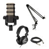 Picture of Rode PodMic Dynamic Podcasting Microphone with StreamEye BOOMARM1 Microphone Boom Arm, Multi-Use Studio Grade Headphones, XLR Cable, and StreamEye Polishing Cloth