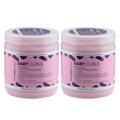Picture of Aunt Jackie's Kids Baby Curls, Moisture Rich Curling and Twisting Custard for Naturally Curly, Coily and Wavy Hair, 15 oz, 2 Pack