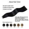 Picture of Tape in Hair Extensions 1 Jet Black 100% Remy Human Hair Extensions Silky Straight for Fashion Women 20 Pcs/Package(24Inch #1 70g)