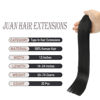 Picture of Tape in Hair Extensions 1 Jet Black 100% Remy Human Hair Extensions Silky Straight for Fashion Women 20 Pcs/Package(24Inch #1 70g)