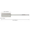 Picture of PANA Flat Top Small Barrel 3/32" Shank Size - (Silver, Fine Grit) - Fast remove Acrylic or Hard Gel Nail Drill Bit for Manicure Pedicure Salon Professional or Beginner