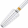Picture of 3/32" Two Way Volcano Nail Carbide Bit for Right or Left Handed Drill Machine User - Fastest Safety Remove Acrylic Gel (Double Coarse - 2XC, SILVER)