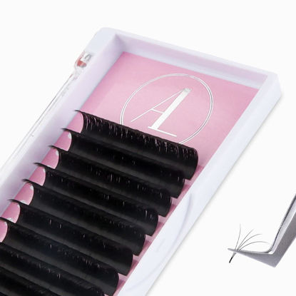 Picture of ALLOVE Eyelash Extension Volume Lash Extensions 0.05mm D Curl 15mm Easy Fan Lash Extensions Rapid Blooming Self Fanning Volume Lashes