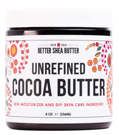 Better Shea Butter Raw Cocoa Butter - Unrefined, 100% Pure, Food Grade -  Use for Cocoa Lip Balm, Stretch Marks Cream, Cacao Butter Cream, Scars Oil