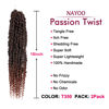 Picture of Passion Twist Hair - 2 Packs 18 Inch Passion Twist Crochet Hair For Black Women, Crochet Pretwisted Curly Hair Passion Twists Synthetic Braiding Hair Extensions (18 Inch 2 Packs, T350)