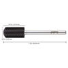 Picture of PANA Smooth Top Large Barrel 3/32" Shank Size - (DLC Black, Medium Grit) - Fast remove Acrylic or Hard Gel Nail Drill Bit for Manicure Pedicure Salon Professional or Beginner