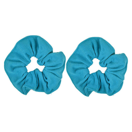 Picture of Set of 2 Large Solid Scrunchies - Aqua