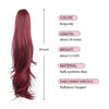 Picture of Ponytail Extension,HSPJHTM Hair Extensions Ponytail Extension Claw for Women Curly Hair Piece 24" Synthetic Pony Tail Hair Extensions Very Long & Voluminous Curled Wavy Heat-Resisting Wine Burgundy