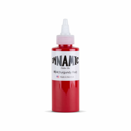 Picture of Dynamic Burgundy Red Tattoo Ink Bottle 4oz