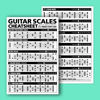 Picture of Guitar Cheatsheets Bundle (Chords, Scales, and Triads Cheatsheet • Laminated Pocket Reference (SMALL - 4-in x 6-in)