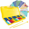 Picture of Costzon 25-Note Xylophone w/Case, Colorful Musical Toy w/Clear Tuned Metal Keys, 2 Child-Safe Mallets, Perfectly Tuned Instrument for Kids, Toddlers (With music sheets, Yellow)