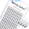 Picture of Lash Extensions Premade Volume Eyelash Extension 13mm 6D 10D 12D 16D Short Stem Premade Fans D Curl 0.07mm Volume Lash Extensions Supplies(10D-0.07-D, 13mm)