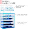 Picture of Sorbus® Cosmetic Makeup and Jewelry Storage Case Display - Spacious Design - Great for Bathroom, Dresser, Vanity and Countertop (3 Large, 4 Small Drawers, Blue Brilliance)