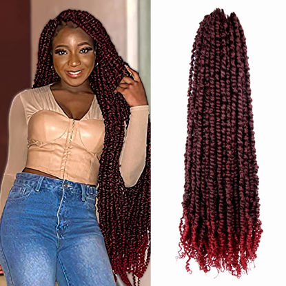 Picture of The BOHOBABE Long Pre-twisted Passion Twist Crochet Hair 30 Inch Pre-looped Crochet Passion Twist Braiding Hair 8 Packs (T118)