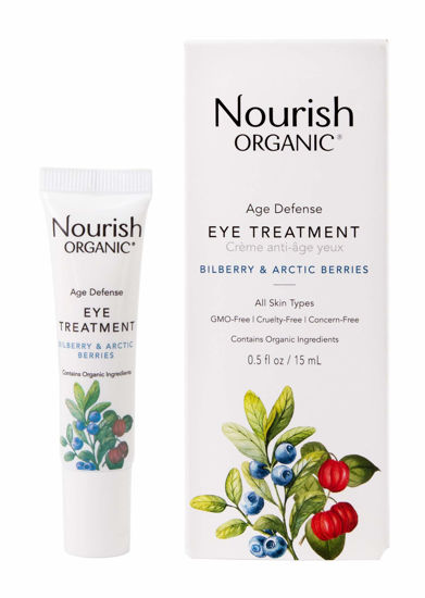 Picture of Nourish Organic | Age Defense Eye Treatment - Bilberry & Arctic Berries | GMO-Free, Cruelty Free, Fragrance Free (0.5oz)