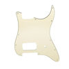 Picture of Musiclily Pro 11 Holes Single Uncovered Humbucker and Pot Slot Guitar Pickguard For USA/Mexico Fender Tom Delonge Strat Style Electric Guitar, 3Ply Cream