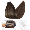 Picture of Fshine Balayage Tape in Hair Extensions Ombre Dark Brown Highlight Ash Brown with Shadow Roots Hair Extensions 22 Inch 2/8/2 Tape in Real Human Hair Skin Weft Salon Quality 20pcs 50g