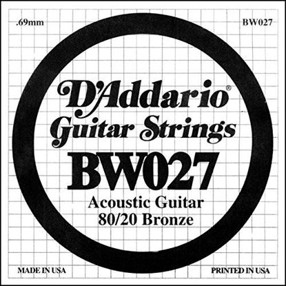 Picture of D'Addario BW027 Bronze Wound Acoustic Guitar Single String, .027