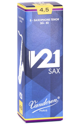 Picture of Vandoren SR8245 Tenor Saxophone V21 Reeds Strength 4.5; Box of 5