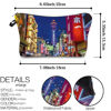 Picture of Travel Makeup Bag Small, Toiletry Pouch Loomiloo Adorable Roomy Travel Water Resistant Cosmetic Purse Accessories Organizer Women Teenage Gilrs Gift(Modern City 55511)