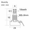 Picture of Alpha Full Metric Size A500K Guitar Pots Audio Taper Split Shaft Potentiometers for Electric Guitar/Bass(Set of 4)