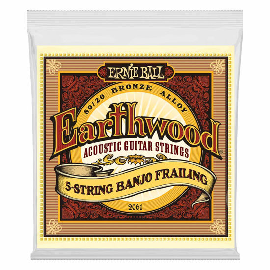 Picture of Ernie Ball Earthwood 5-String Frailing 80/20 Bronze Banjo Strings, 10-24 Gauge (P02061)