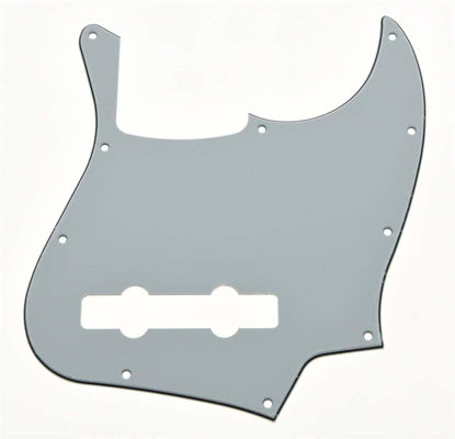 Picture of Dopro 5 String Jazz Bass Pick Guard J Bass Scratch Plate for USA/Mexican FD 5 String Jazz Bass White 3 Ply