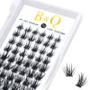 Picture of Lash Clusters D Curl 12mm Manga Lashes 72 Clusters Lashes B&Q LASH DIY Eyelash Extensions C D Curl Wispy Spiky Eyelash Clusters Extensions Individual Lashes Cluster DIY at Home (B20,D-12mm)