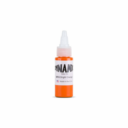 Picture of Dynamic Bright Orange Tattoo Ink Bottle 1oz