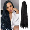 Picture of The BOHOBABE Long Pre-twisted Passion Twist Crochet Hair 30 Inch Pre-looped Crochet Passion Twist Braiding Hair 8 Packs (1#)