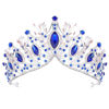 Picture of COCIDE Silver Tiara and Crown for Women Blue Gem Rhinestone Baroque Queen Headband for Girl Crystal Mermaid Princess Hair Accessories for Bride Birthday Party Bridesmaids Halloween Costume Cosplay