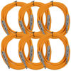 Picture of Seismic Audio SASTSX-10Orange-6PK 10-Feet TS 1/4-Inch Guitar, Instrument, or Patch Cable, Orange