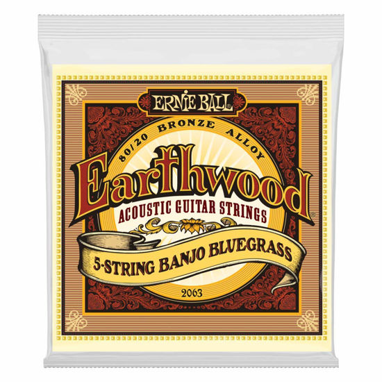 Picture of Ernie Ball Earthwood 5-String Bluegrass 80/20 Bronze Banjo Strings, 9-20 Gauge (P02063)