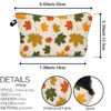 Picture of Travel Makeup Bag Small, Toiletry Pouch Loomiloo Adorable Roomy Travel Water Resistant Cosmetic Purse Accessories Organizer Women Teenage Gilrs Gift(Maple Leaf 55531)