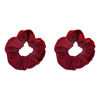 Picture of Set of 2 Solid Scrunchies - Burgundy