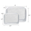 Picture of Clear Pouch, Clear Travel Bags for Toiletries, Lightweight Clear Toiletry Bag, 2 Pack Multipurpose Transparent TSA Cosmetic Bag Clear Pouch For Traveling-Half Side Clear