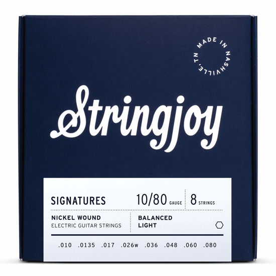 Picture of Stringjoy BAL108 8 String Signature Nickel Electric Guitar Strings, (Balanced Light Gauge - 10-80)