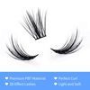 Picture of Cluster Lashes 48pcs Individual Lashes DIY Eyelash Extension D Curl 0.07 Natural Individual Lash Extensions Mixed Tray False Eyelashes Wispy Makeup at Home (D20-0.07D, 10-16mm)