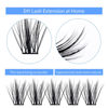 Picture of Cluster Lashes 48pcs Individual Lashes DIY Eyelash Extension D Curl 0.07 Natural Individual Lash Extensions Mixed Tray False Eyelashes Wispy Makeup at Home (D20-0.07D, 10-16mm)