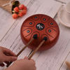 Picture of Muslady 5.5 Inch Mini 8-Tone Steel Tongue Drum C Key Percussion Instrument Hand Pan Drum with Drum Mallets Carry Bag