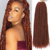 Picture of Passion Twist Hair Copper Red 24 Inch 8 Packs Water Wave Crochet Hair For Black Women Curly Braiding Hair Long Spring Twist Hair Crochet Braids Synthetic Hair Extension (24 Inch (Pack of 8), 350#)