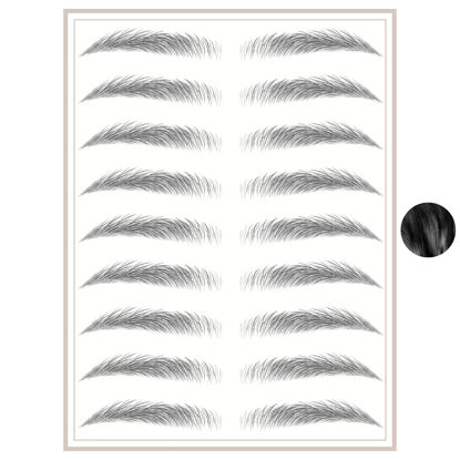 Picture of Brows by Bossy Temporary Eyebrow Tattoos Waterproof Eyebrow Stickers, False Tattoos Hair Like Peel Off Instant Transfer Brows For Women And Men | Natural Strokes, Shaping, Tint…