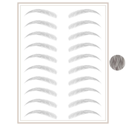 Picture of Brows by Bossy Temporary Eyebrow Tattoos Waterproof Eyebrow Stickers, False Tattoos Hair Like Peel Off Instant Transfer Brows For Women And Men | Natural Strokes, Shaping, Tint…