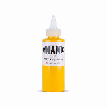 Picture of Dynamic Canary Yellow Tattoo Ink Bottle 4oz