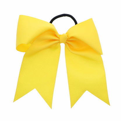 Picture of Yellow Jumbo Bow Pony with Tails