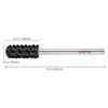 Picture of PANA Smooth Top Small Barrel 3/32" Shank Size - (DLC Black, 4X Coarse Grit) - Fast remove Acrylic or Hard Gel Nail Drill Bit for Manicure Pedicure Salon Professional or Beginner