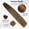 Picture of Moresoo Human Hair Tape in Extensions 22 Inch Glam Seamless Tape Hair Extensions Colored #4/10/16 Brown to Blonde Seamless Tape on Real Hair Extension 20pcs Remy Tape in Hair 50g