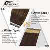 Picture of Moresoo Human Hair Tape in Extensions 22 Inch Glam Seamless Tape Hair Extensions Colored #4/10/16 Brown to Blonde Seamless Tape on Real Hair Extension 20pcs Remy Tape in Hair 50g